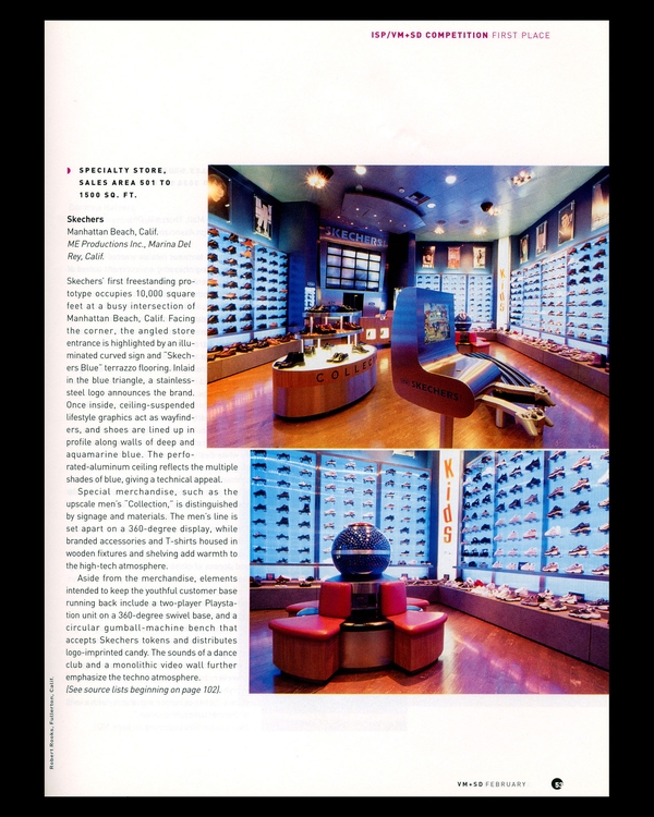 VM&SD Architectural magazine - First Place Skecher store design